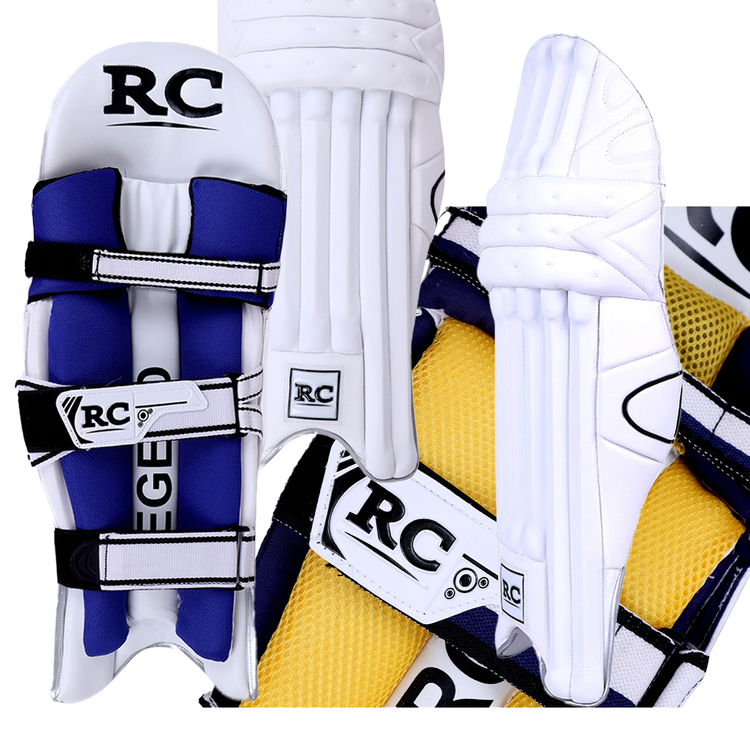 High-quality cricket batting pads for Juniors, Youths, and Adults, offering protection, comfort, and durability with Velcro straps.